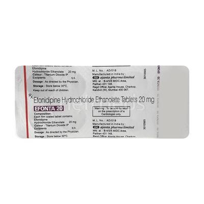 Efonta 20mg Tablet 10'S - Hypertension-Cal