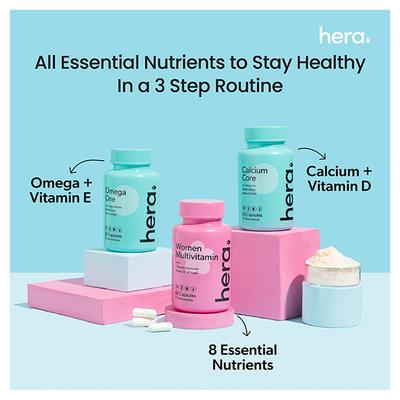 Hera Women Wellness Capsule Bundle (Women Multivitamin + Calcium Core + Omega One) - Multi-Vitamins