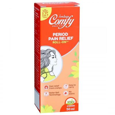 Amrutanjan Comfy Snug Fit Period Pain Relief Roll On 50 ml - Roll-On/Patch