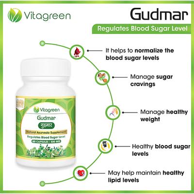 VitaGreen Gudmar Capsules 60's - Herbal Dietary Supplement