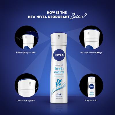 Nivea Fresh Natural Deodorant 150 ml - Deodorants/Roll-Ons