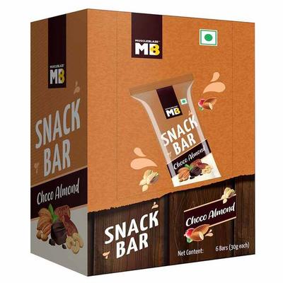 MuscleBlaze Snack Bar - Choco Almond (Pack of 6 x 30 gm) - Nutritional Bars