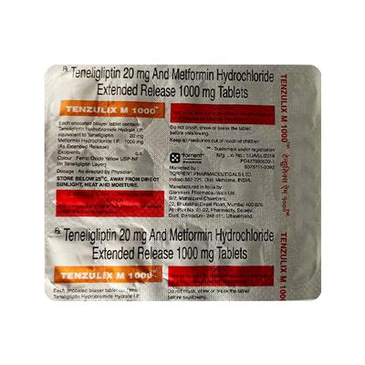 TENZULIX M 1000 Tablet 15's - Diabetes-Ant