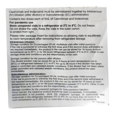 CASIRIVIMAB & IMDEVIMAB COMBO PACK Injection 1's - Viral infections-Ant