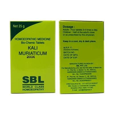 SBL Kali Muriaticum 200X Tablet 25 gm - Bio-Chemic