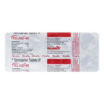 TELAID 40 Tablet 10's - Hypertension-Ang