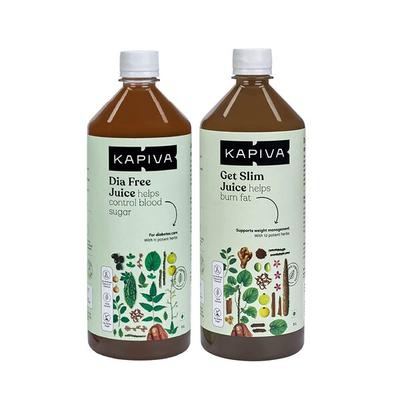 Kapiva Dia Free Juice 1 Litre + Get Slim Juice 1 litre - Ayurvedic Juices