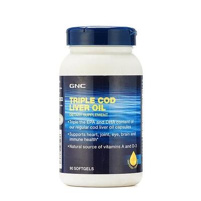GNC Cod Liver Oil Softgel 90's - Omega Fish Oil Fatty Acids