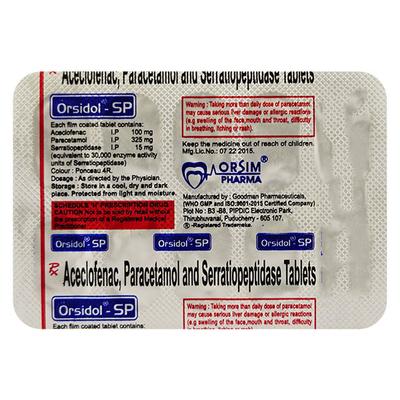ORSIDOL SP Tablet 10's - Pain relief-Nsa