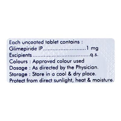 GLIMECOR 1 Tablet 10's - Diabetes-Ant