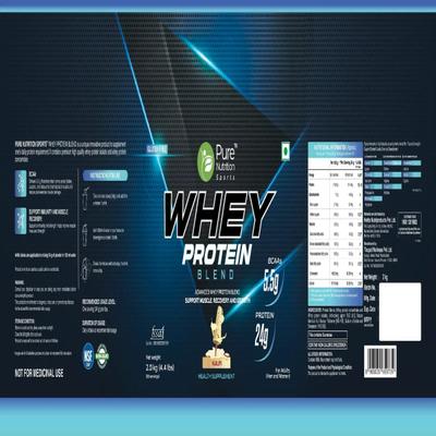 Pure Nutrition Whey Blend Protein Powder - Kulfi Flavour 2 kg - Whey Proteins