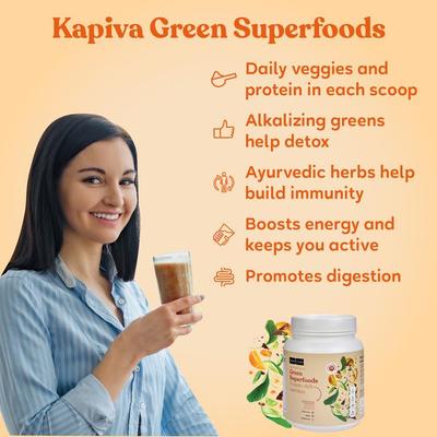 Kapiva Plant Protein Superfoods with Greens Powder - Choco Orange 1 kg - Health Products