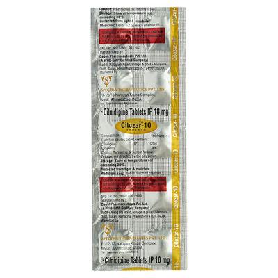 CILOZAR 10 Tablet 10's - Hypertension-Cal