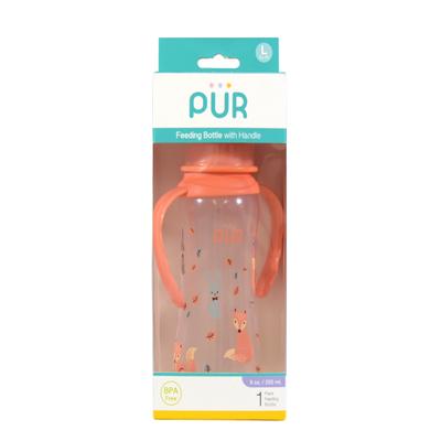 Pur Feeding Bottle with Handle - Orange 250 ml - Feeding & Nursing