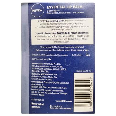 Nivea Essential Lip Balm With Shea Butter 10 gm - Lip Balms