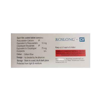 ROSLONG CV Tablet 10's - Blood Clot-Ant