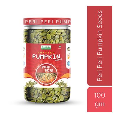 The Food Folks Roasted Pumpkin Seeds - Peri Peri (Pack of 3 x 100 gm) - Nutritional Bars