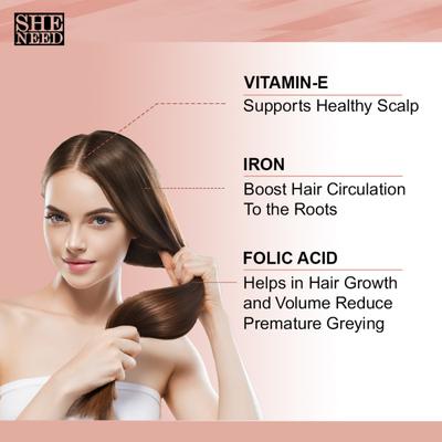 Sheneed Hair Supplement Capsule 60's + Skin Vitamins Capsule 60's - Hair & Skin