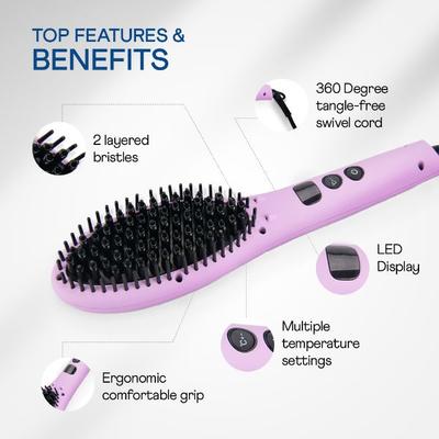 Winston Hair Straightening Brush - Lavender - Straighteners