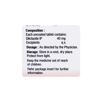 Gliclapack 40mg Tablet 10'S - Diabetes-Ant