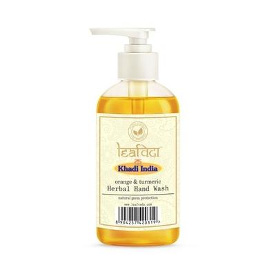 Khadi Leafveda Herbal Hand Wash - Orange & Turmeric 200 ml - Hand Wash & Soaps