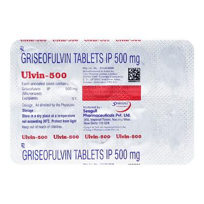ULVIN 500mg Tablet 10's - Fungal Infections-Anf