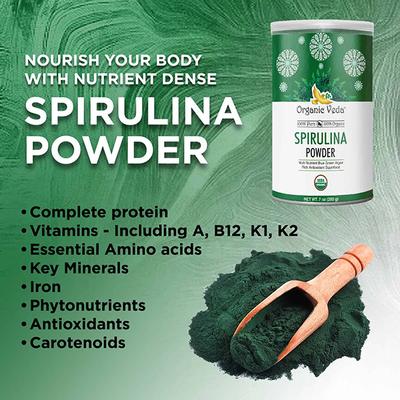 Organic Veda Spirulina Powder 227 gm - Pure Herbs