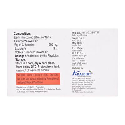 ADALCEF 500mg Tablet 10's - Bacterial Infections-Cep