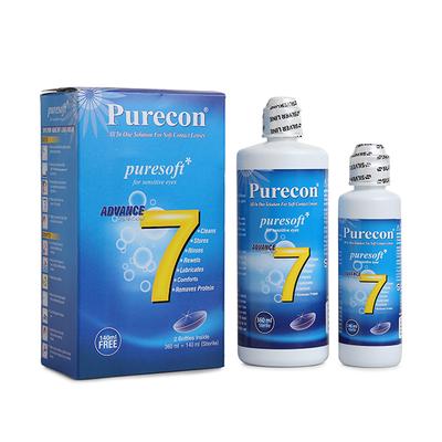 Purecon Puresoft Soft Contact Lens Solution for Sensitive Eyes (360 ml + 140 ml) - Lens Solution