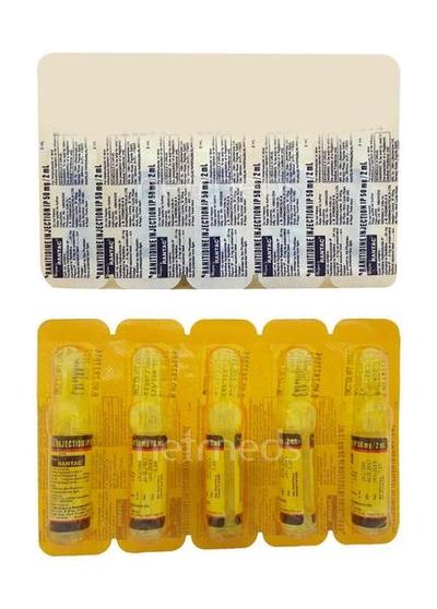 Rantac Injection 5X2ml - Ulcer/Reflux/Flatulence-Aaa