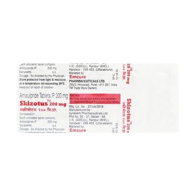 Skizotus 200mg Tablet 10'S - Schizophrenia-Aps