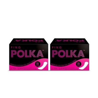 Pinq Polka Combo Premium Ultra Slim Pantyliners ( Pack of 2 X 50's) - Panty Liners