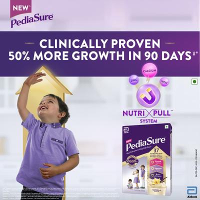 Pediasure Zero Sucrose Nutrition Powder - Vanilla Flavour 400 gm (Refill Pack) - Kids Nutrition