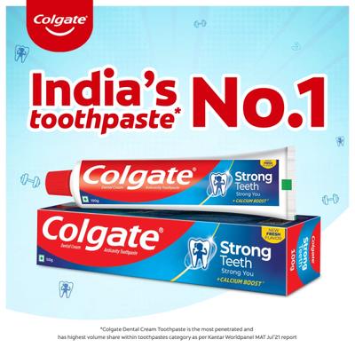 Colgate Strong Teeth with Calcium Boost Toothpaste - Fresh 200 gm - Toothpaste