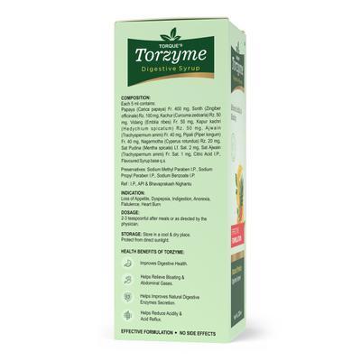 Torque Torzyme Digestive Syrup (Pack of 3 X 200 ml) 1's - Digestive Care