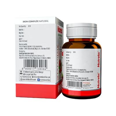 Patanjali Nutrela Iron Complex Natural Capsule 30's - Calcium And Minerals