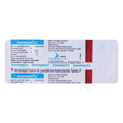 Stonmont LC 10/5mg Tablet 10'S - Allergies-Ant