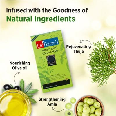 Dr Batra's Hair Fall Control Shampoo 500 ml + Hair Fall Control Oil 200 ml + Hair Fall Control Serum 125 ml + Conditioner 100 ml + Herbal Hair Color Cream - Brown - Hair Treatment