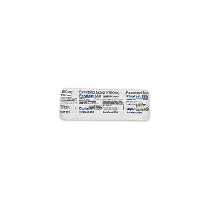 PARAFAST 650 Tablet 10's - Fever-Ana