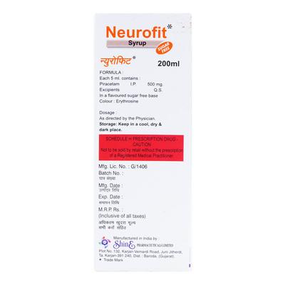 NEUROFIT Sugar Free Syrup 200ml - Nootropics And Neurotrophics