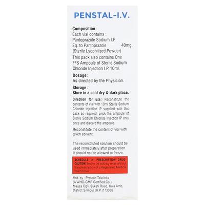 PENSTAL 40 Injection 1's - Ulcer/Reflux/Flatulence-Aaa