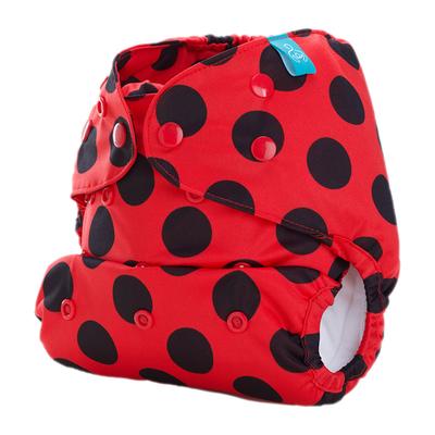 Bumberry Reusable Diaper Cover (2-36 Months) with 2 Wet Free Inserts - Lady Bug - Diapers & Wipes