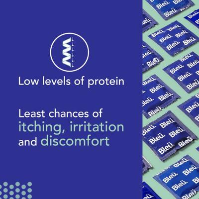 Bleu High Grade Natural Latex Dotted Condoms (Pack of 2 X 8's) - Plain/Flavoured Condoms