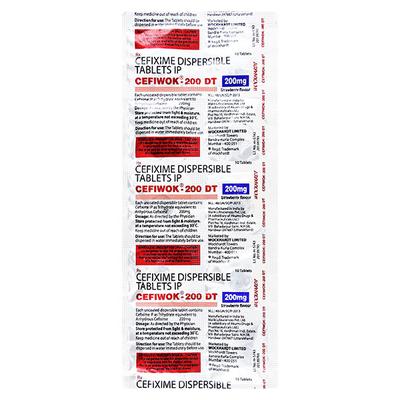 Cefiwok DT 200mg Tablet 10'S - Bacterial Infections-Cep