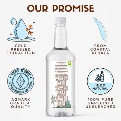 Coco Crush Cold Pressed Virgin Coconut Oil 1 l - Hair Oils