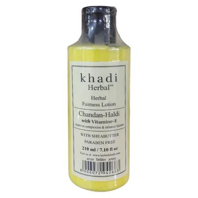 Khadi Herbal Fairness Lotion - Chandan Haldi with Vitamin E 210 ml - Lotions & Creams