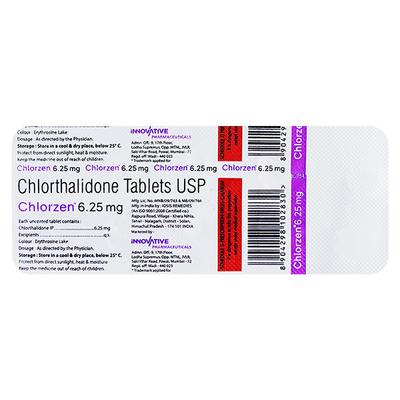 CHLORZEN 6.25 Tablet 10's - Hypertension-Diu