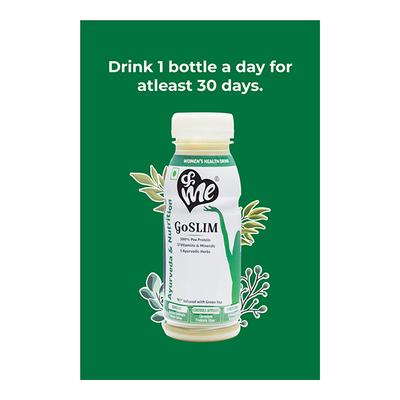 &Me Ayurveda & Nutrition GoSLIM Pea Protein Health Drink (Pack of 8 x 200 ml) - Ayurvedic Juices