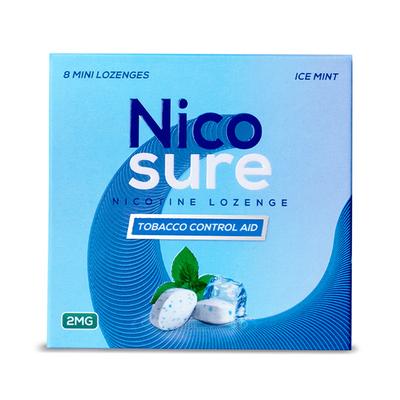 NicoSure Nicotine 2 mg Sugar Free Lozenges - Ice mint Flavour 8's - Nicotine Gums/Lozenges