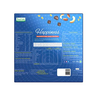 The Food Folks Happiness Gift Pack (Nuts, Seeds & Chocolate) 390 gm - Nutritional Bars
